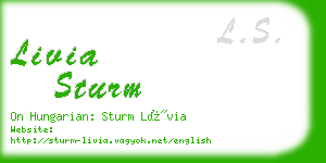 livia sturm business card